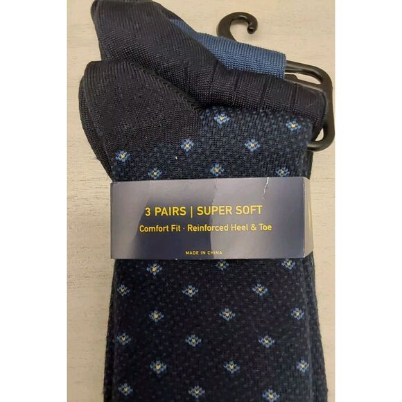 Polo Ralph Lauren Mens Navy Blue Comfort Fit 3-Pack Casual Crew Socks Size 10-13 - Picture 7 of 7
